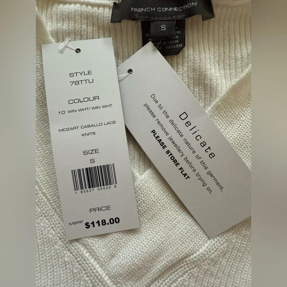 NWT - French Connection - Caballo Lace Knit Sweater - Size Small - Picture 9 of 10